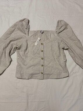 Button Up Madewell Top NWT